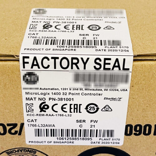 New Sealed Ab 1766-L32Awa Micrologix 1400 32 Point Controller Allen Bradley