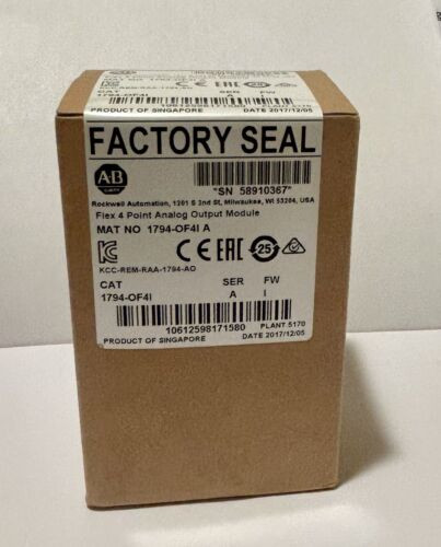 New Factory Sealed Allen-Bradley 1794-Of4I  Flex 4 Point Analog Output Module