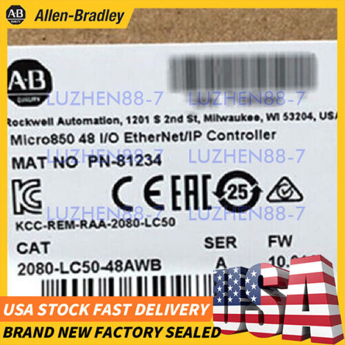 New Sealed Ab 2080-Lc50-48Awb Plc Ethernet I/P Controller