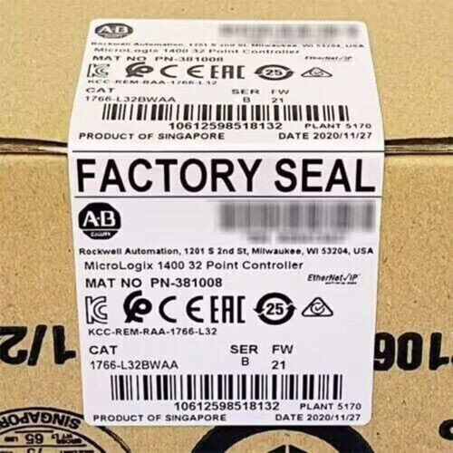 New Sealed Allen-Bradley 1766-L32Bwaa Micrologix 1400 32 Point Controller Us