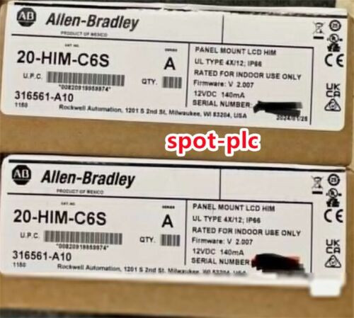 New Factory Sealed Allen Bradley 20-Him-C6S Ser A Powerflex Panel Mount Lcd Him