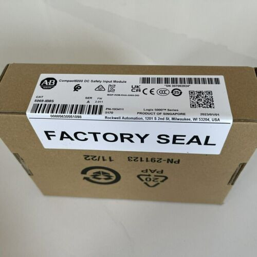 New Sealed Allen-Bradley Ab 5069-Ib8S Safety Input Module 24Vdc
