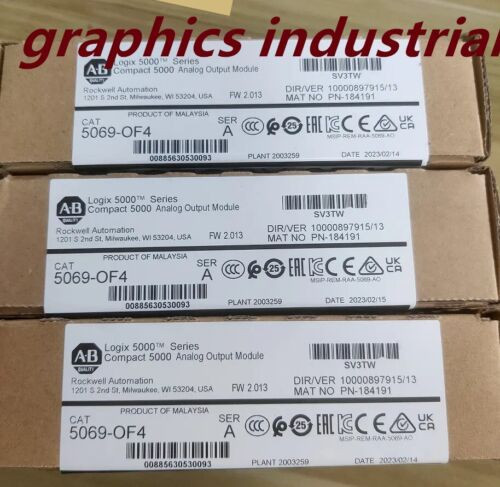 New Ab 5069Of4 Allen Bradley 5069-Of4 /A Compact 5000 Logix Analog Output Module