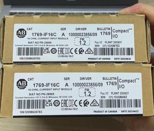 New Factory Sealed Ab 1769-If16C Ser A Compactlogix 16 Pt A/I Current Module/