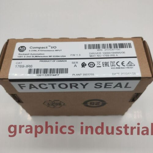 New Factory Sealed Ab 1769-Ir6 /A Compactlogix Input Module Rtd 1769-Ir6 Nib