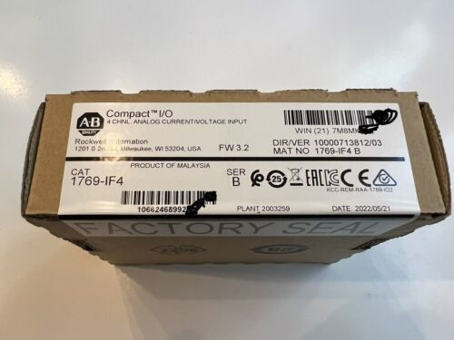 Allen Bradley 1769-If4 1769-1F4 B Compactlogix Input Module 4Ch Analog 1769If4