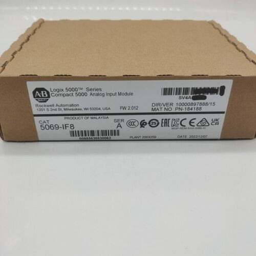 New Factory Sealed Allen Bradley 5069-If8 /A Compact 5000 Analog Input Module