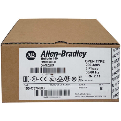 New Allen Bradley 150-C37Nbd Smart Motor Controller Ab 150-C37Nbd Factory Sealed