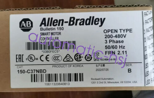 New Factory Sealed Allen-Bradley 150-C37Nbd Smart Motor Controller