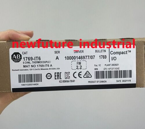 New Factory Sealed Ab 1769-It6 /A Compactlogix Thermocouple/Mv Input Module