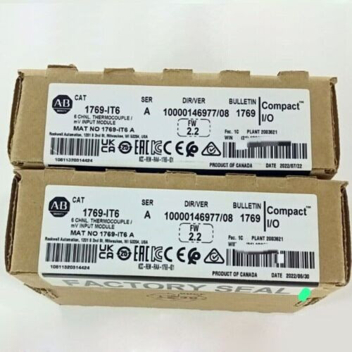 New Allen-Bradley 1769-It6 Ser A Compactlogix Thermocouple/Mv Module Ab 1769It6