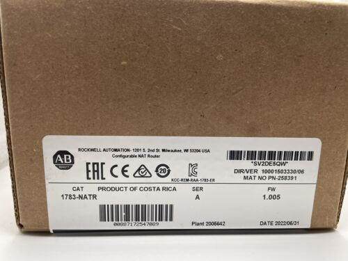 New Factory Sealed Ab 1783-Natr Ser A Configurable Nat Router Module 1783Natr Us