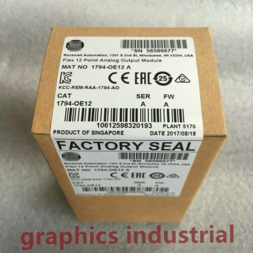 New Factory Sealed 1794-Oe12 Ser A Flex 12 Point Analog Output Module 1794-Oe12