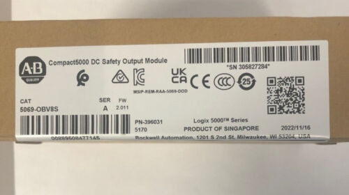 New Sealed Ab 5069-Obv8S A Compact I/O 8-Ch Safety Output Module 5069Obv8S