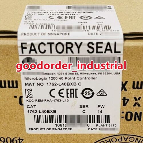 New Factory Sealed Ab 1762-L40Bxb /C Micrologix 1200 40 Point Controller