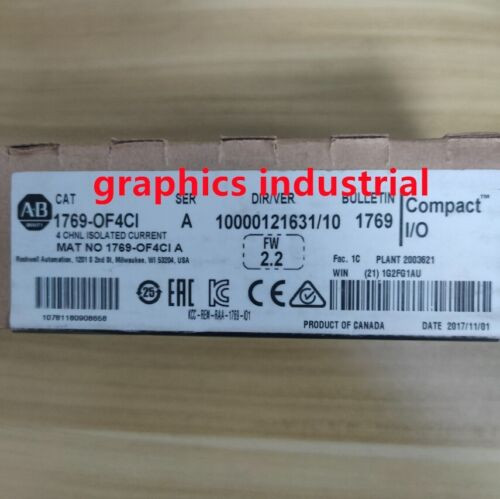 New Factory Sealed Ab 1769-Of4Ci Ser A Compactlogix 4Pt Current Module Ab