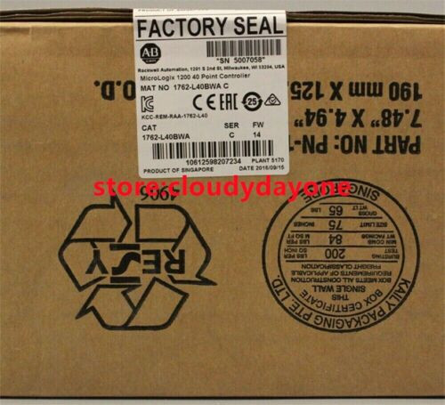 New Factory Sealed Ab 1762-L40Bwa / C Micrologix 1200 40 Point Controller