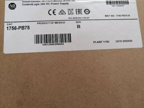 New Factory Sealed Ab 1756-Pb75 Controllogix 24V Dc Power Supply 1756Pb75