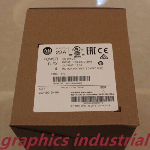 Allen-Bradley 22A-B012N104 Powerflex4 Ac Drive Ab 22Ab012N104 New Sealed