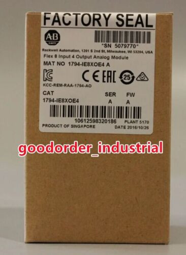 New Factory Sealed Ab 1794-Ie8Xoe4 /A Flex 8 Input 4 Output Analog Module
