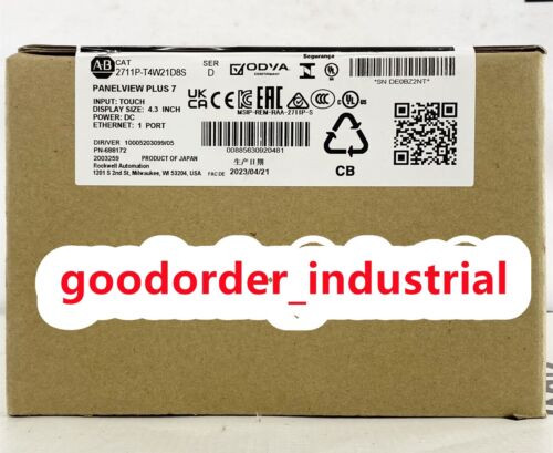 New Sealed Allen Bradley 2711P-T4W21D8S Ser D Panelview Plus 7 Touchscreen