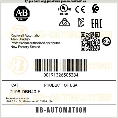 2198-Dbr40-F Allen Bradley Kinetix 5700 40A Line Filter #Zypl