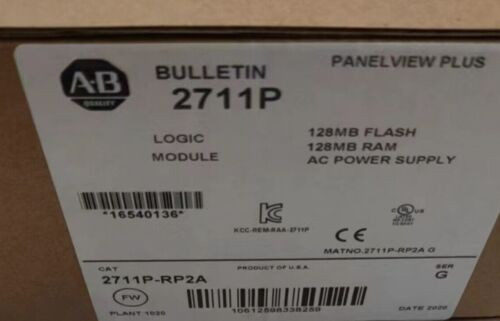 New Unopened Allen Bradley 2711P-Rp2A Fw 5.1 Panelview Logic Module 2711Prp2A