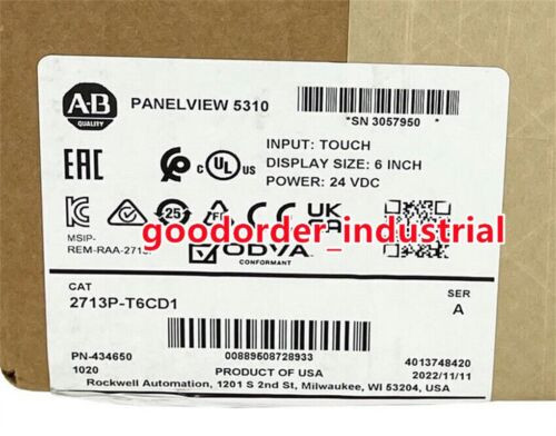 New Factory Sealed Ab 2713P-T6Cd1 Ser A Panelview 5310 6 Graphic Terminal