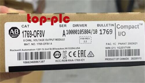 New Factory Sealed Ab 1769-Of8V Ser A Compactlogix 8 Pt Output Module 1769Of8V