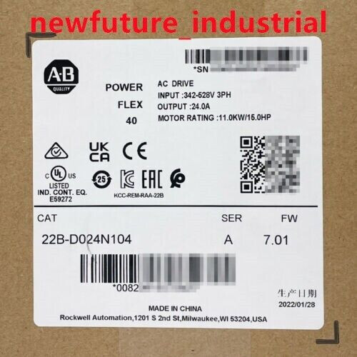 New Factory Sealed Ab 22B-D024N104 / A Power Flex 22B D024N104