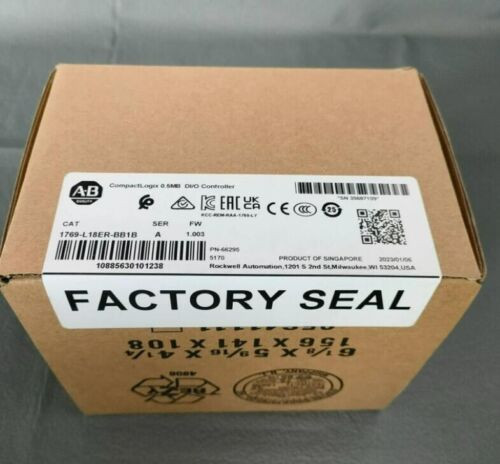 New Factory Sealed Ab 1769-L18Er-Bb1B Ser A Compactlogix 0.5Mb Di/O Controller