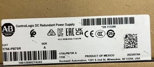 New Sealed Allen Bradley 1756-Pb75R Controllogix Redundant Dc Power Supply