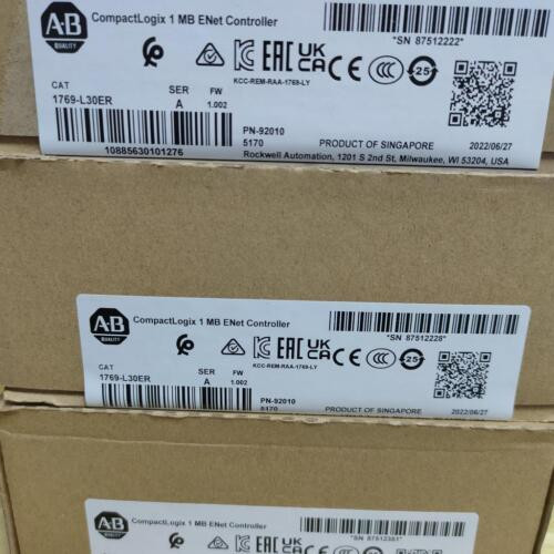 New 2022 Allen Bradley 1769-L30Er Compactlogix 1 Mb Enet Controller 1769 L30Er