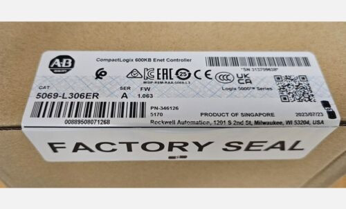 New Factory Sealed Allen-Bradley 5069-L306Er Compactlogix 5380 Controller