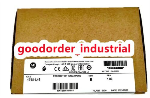New Factory Sealed Ab 1768-L45 Ser B Compactlogix L45 3Mb Memory Controller