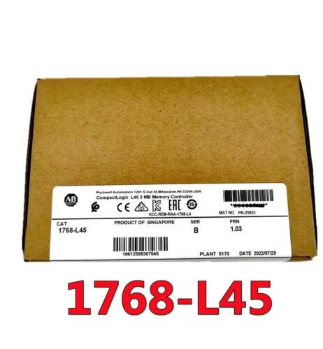 New Factory Sealed Ab 1768-L45 Ser B Compactlogix L45 3 Mb Memory Controller