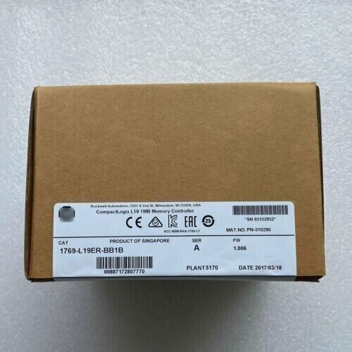 New Allen-Bradley 1769-L19Er-Bb1B A Compactlogix 1Mb Memory Controllers