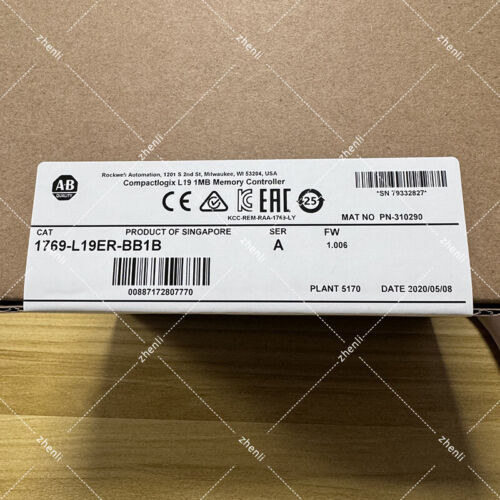 Allen-Bradley 1769-L19Er-Bb1B Sera Compactlogix 1Mb Memory Controller 2022 New