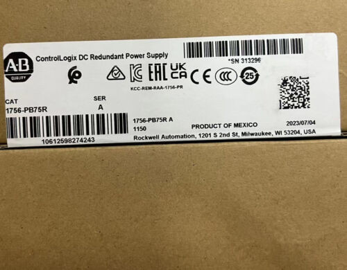 Allen-Bradley 1756-Pb75R Controllogix Dc Redundant Power Supply Ups Shipping Ab