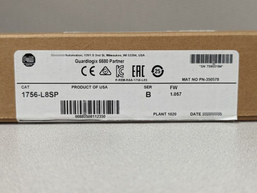 Allen-Bradley 1756-L8Sp Guardlogix 5580 L8 Safety Partner