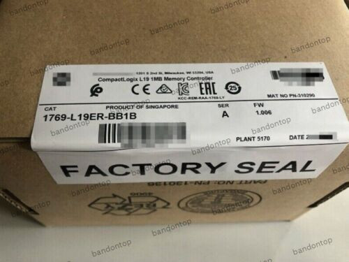 New  Allen Bradley 1769-L19Er-Bb1B Compactlogix 1Mb Memory Controller
