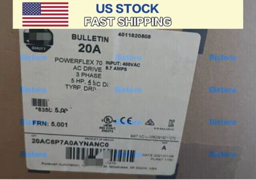 1Pcs New Allen-Bradley 20Ac8P7A0Aynanc0 Powerflex 70 Ac Drive