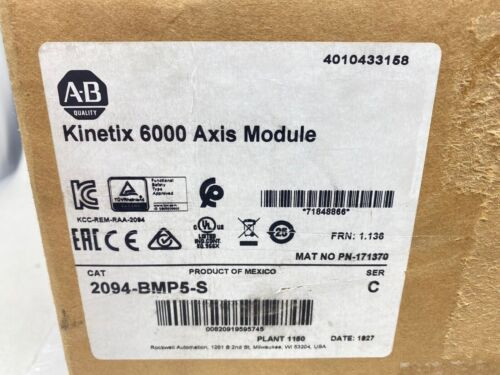Allen-Bradley 2094-Bmp5-S Kinetix 6000 Axis Module Servo Drive 2094Bmp5S