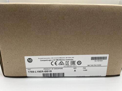 New Allen-Bradley 1769-L19Er-Bb1B Sera Compactlogix 1Mb Memory Controller