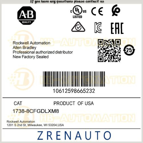 1738-8Cfgdlxm8 Allen Bradley Armorpoint Combination Module #Zypl