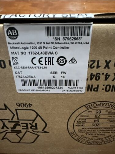 Allen-Bradley 1762-L40Bwa Micrologix 1200 Plc Surplus  1762L40Bwa  Fast