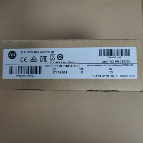 New Factory Sealed 1747-L551 Ser C Slc 5/05 Cpu Processor Unit Module 1747L551