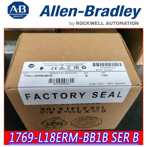 New Allen Bradley 1769-L18Erm-Bb1B /B Compactlogix 0.5Mb Controller Motion