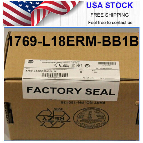 New Allen-Bradley 1769-L18Erm-Bb1B Compactlogix 0.5Mb Controller Motion