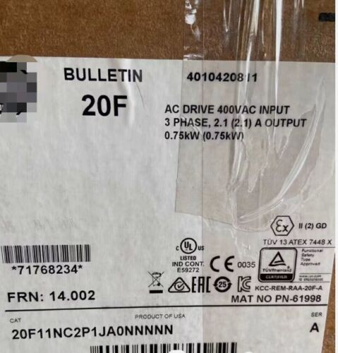 Allen Bradley 20F11Nc2P1Ja0Nnnnn New
